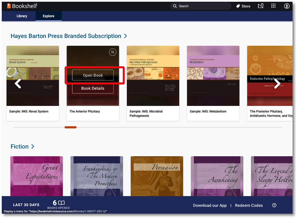Open book button