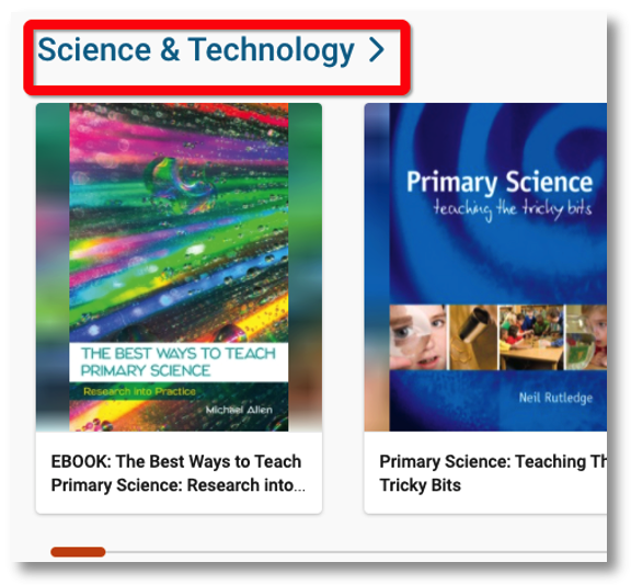 Explore section