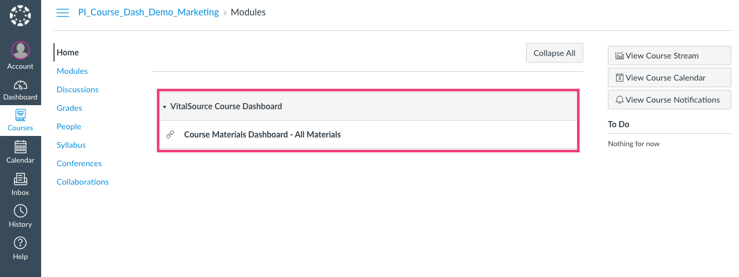 course material button