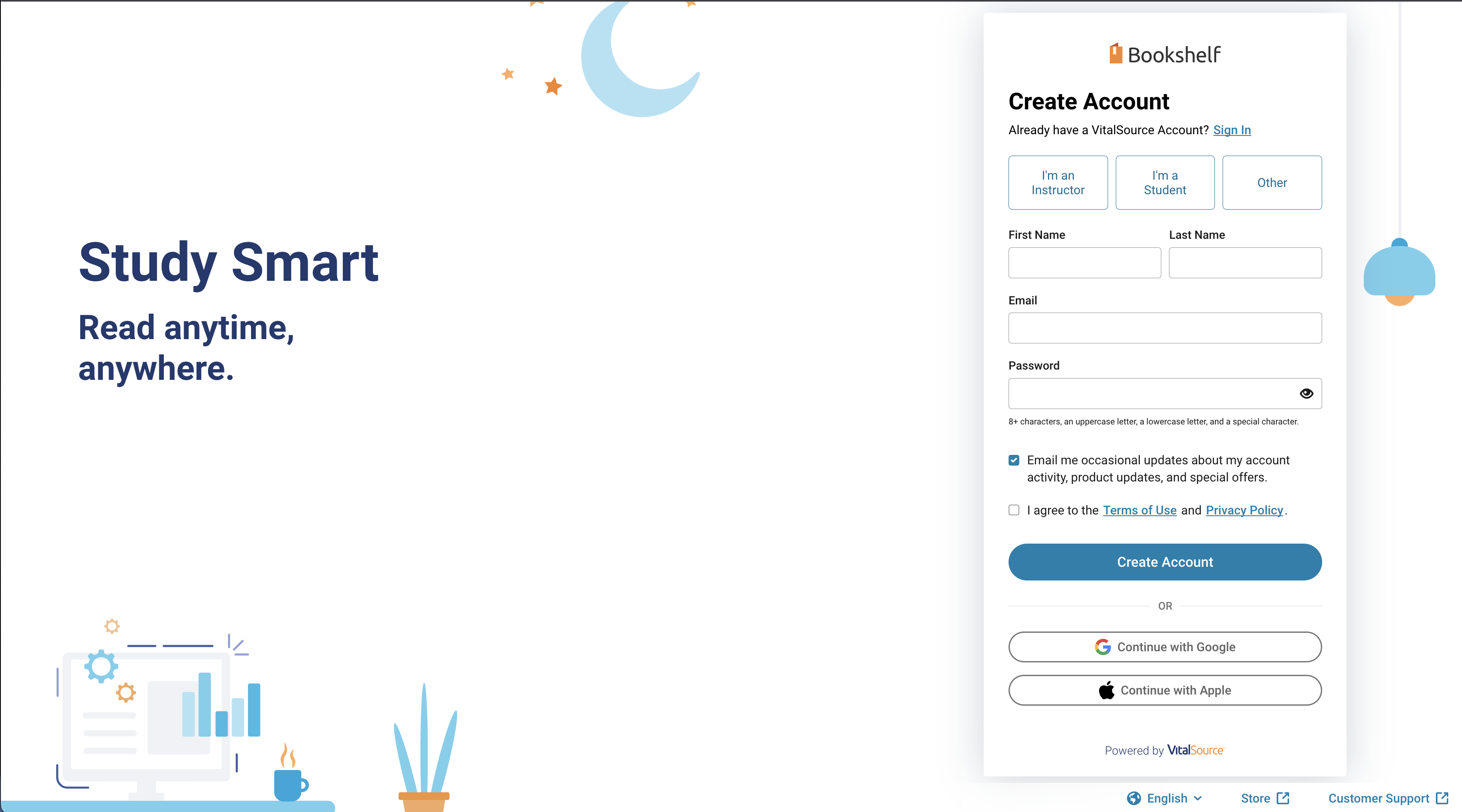 Bookshelf platform page