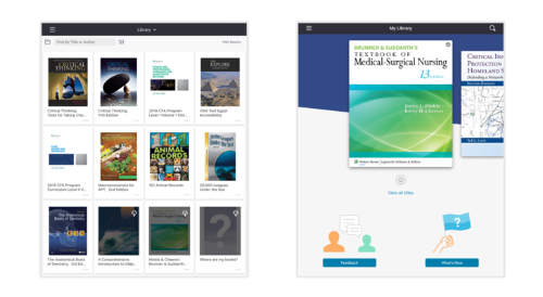 My Book Carousel screen