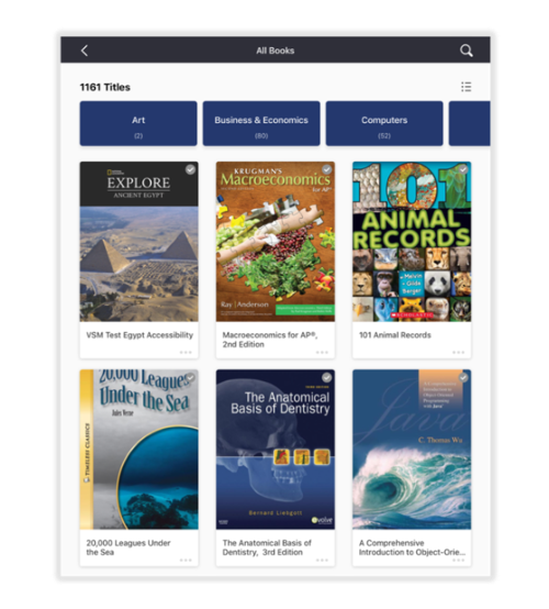 Content search results screen