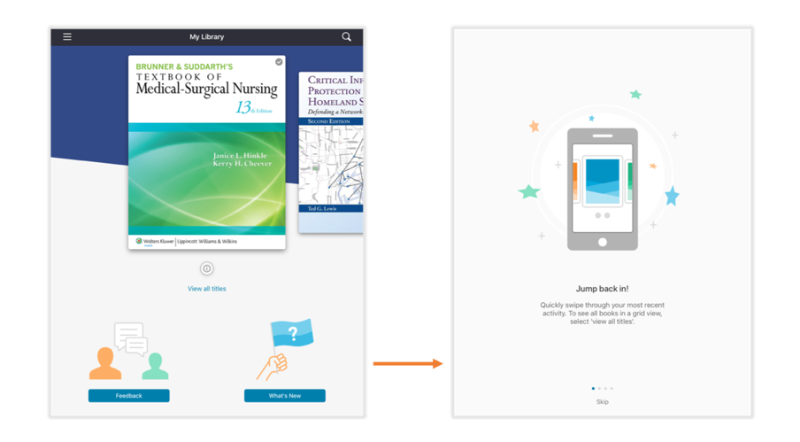 Onboarding cards screen