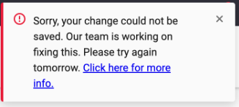 error message