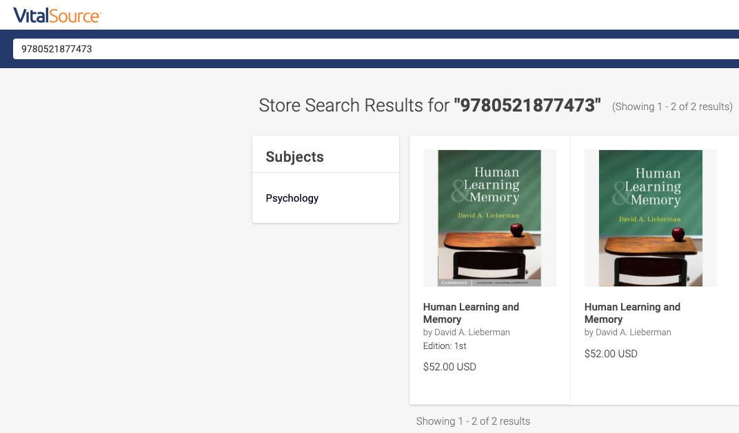 Getting Started With The Vitalsource Store Bookshelf Support