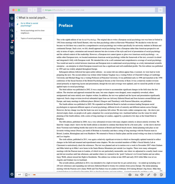 Read your Etextbook in your Bookshelf