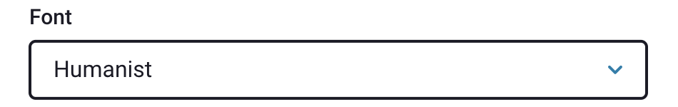 Font Display Types bar