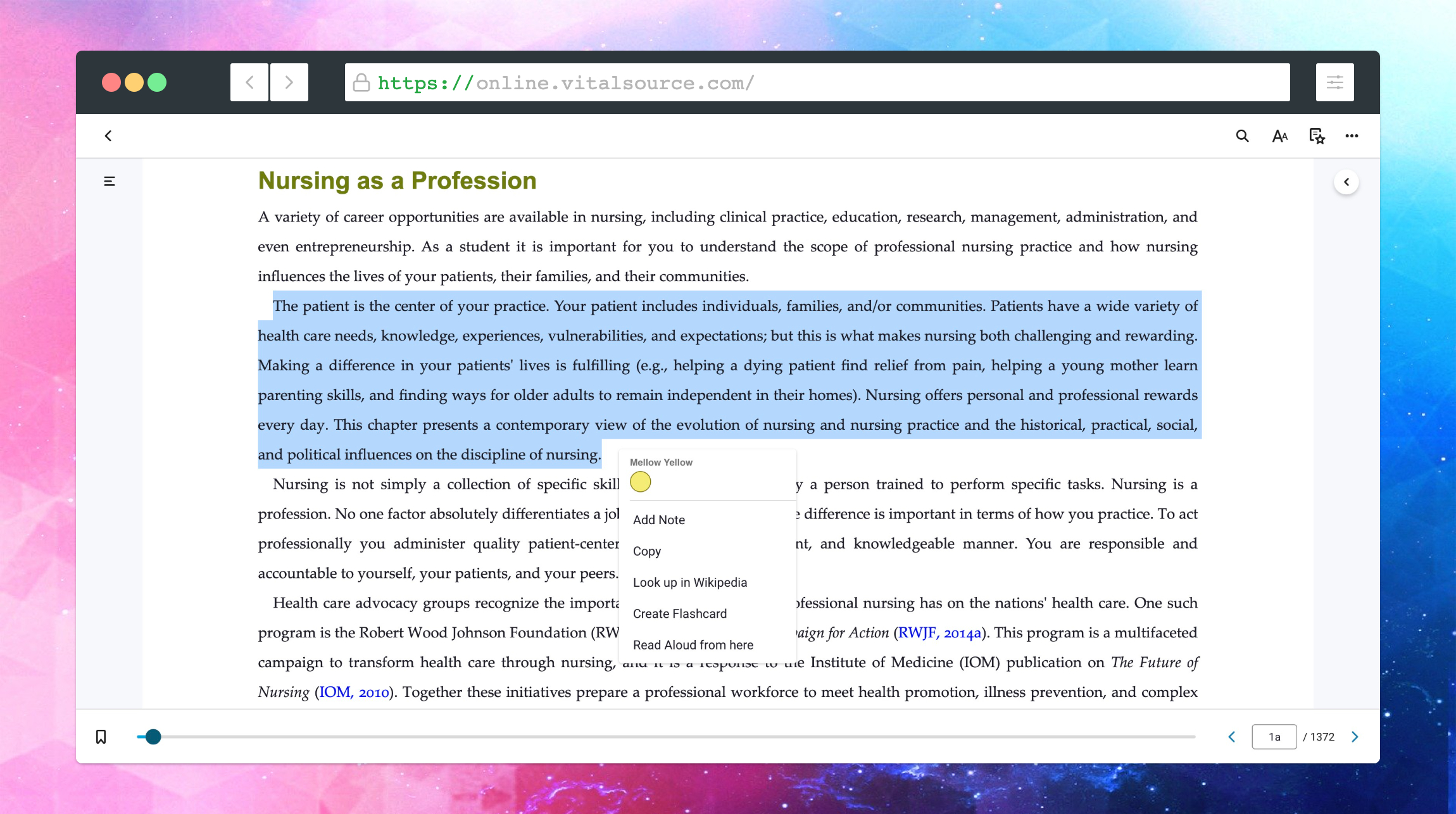 hightlight text example one