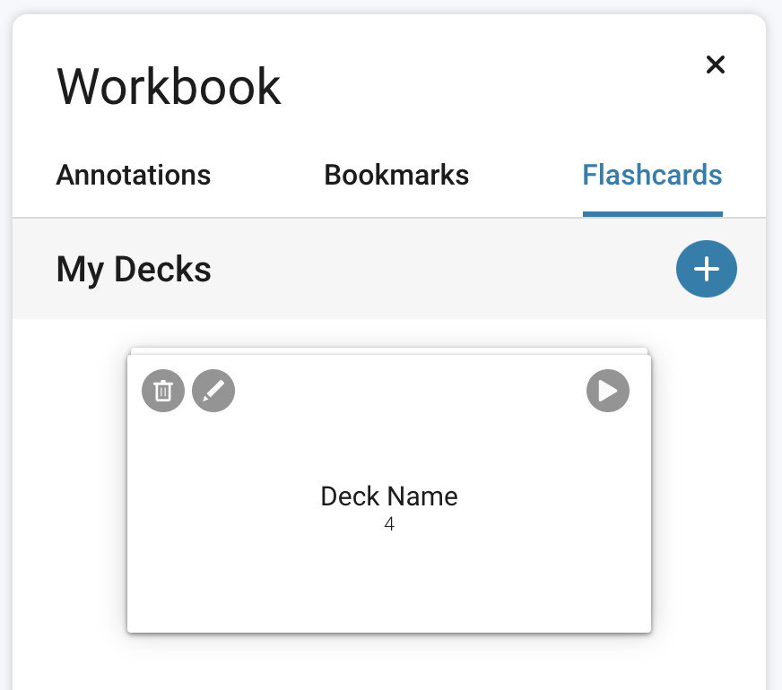 Add study option button
