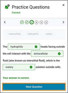Practice questions correct fill the gab